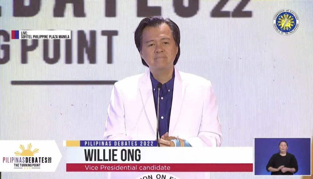 Doc Willie Ong says a VP should not be treated only as ’spare tire’, pushes for tandem voting