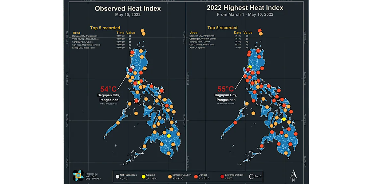 Dagupan City sizzles with 54°C heat index