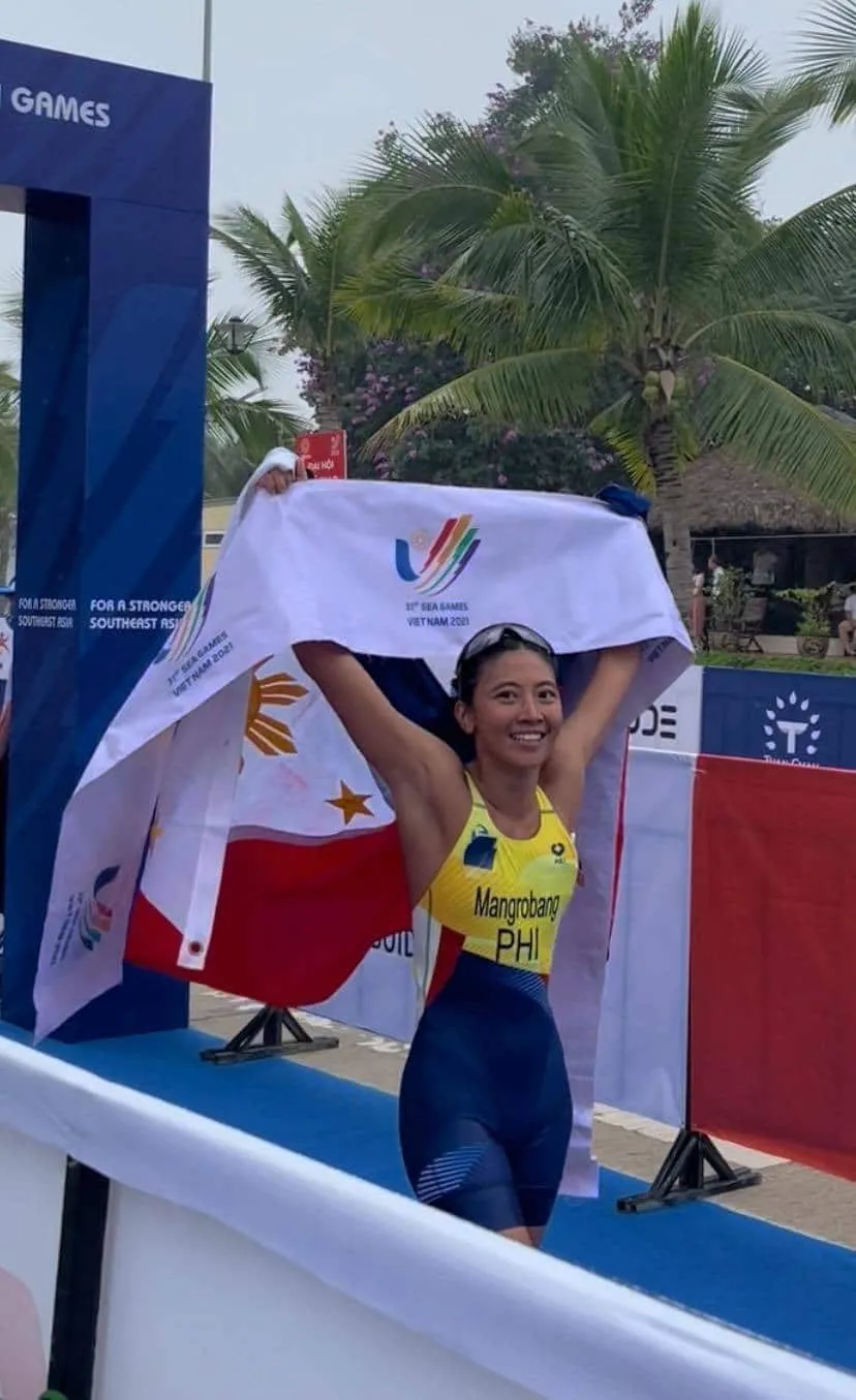 Kim Mangrobang becomes first double gold medalist in 2022 SEAG