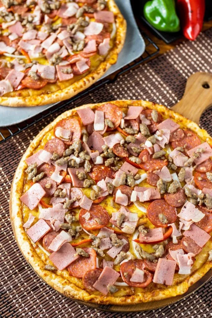 Introducing an all-meat pizza with a Texas barbecue twist